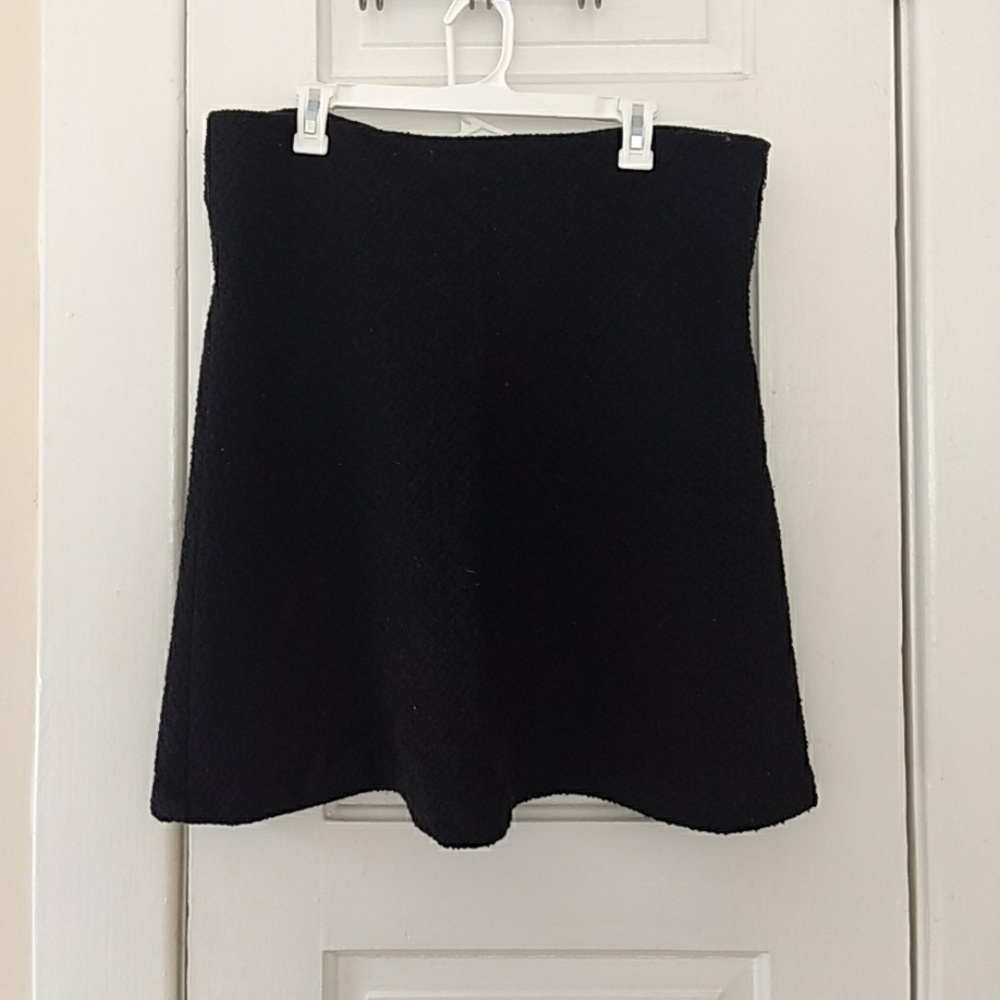 Black Cotton/Wool Blend skirt